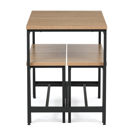 Jídelní set s 2 lavicemi Autronic 110x60x75cm, mdf, dub, AUT-G1175 OAK (3)