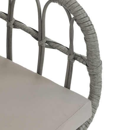 Zahradní židle Autronic kov, polyratan, šedá, AZ-F1406 GREY (13)