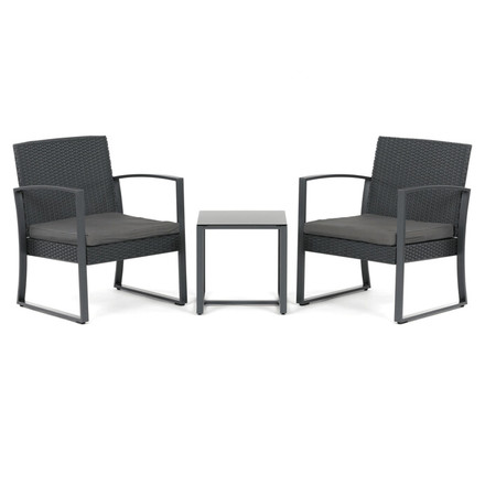 Zahradní set Autronic 1+2, polyratan, šedá, AZS-H1111 GREY (2)