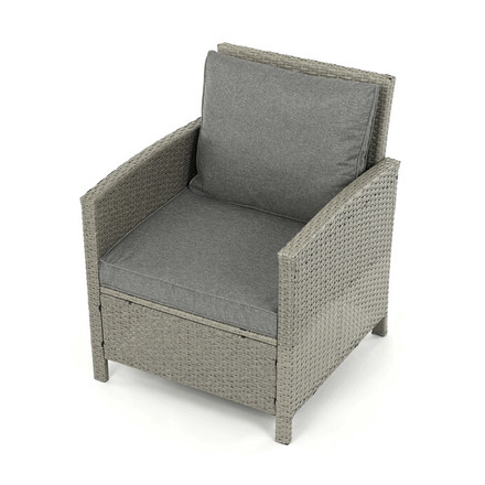 sestava zahradního nábytku Autronic 140x70x60cm, polyratan, šedá, AZS-A1719 GREY (12)