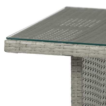 sestava zahradního nábytku Autronic 140x70x60cm, polyratan, šedá, AZS-A1719 GREY (16)