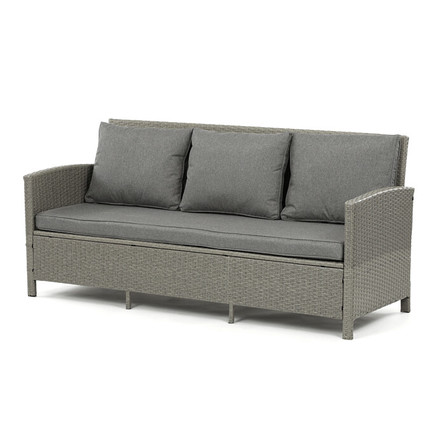 sestava zahradního nábytku Autronic 140x70x60cm, polyratan, šedá, AZS-A1719 GREY (2)