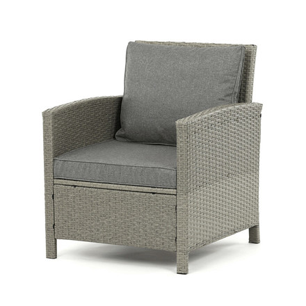 sestava zahradního nábytku Autronic 140x70x60cm, polyratan, šedá, AZS-A1719 GREY (6)