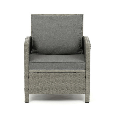 sestava zahradního nábytku Autronic 140x70x60cm, polyratan, šedá, AZS-A1719 GREY (7)