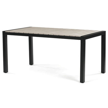 Zahradní stůl Autronic 160x90cm, hliník, polywood, černá, AZT-S1514 BK