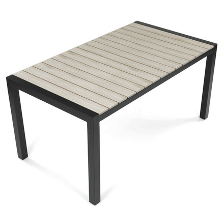 Zahradní stůl Autronic 160x90cm, hliník, polywood, černá, AZT-S1514 BK (4)