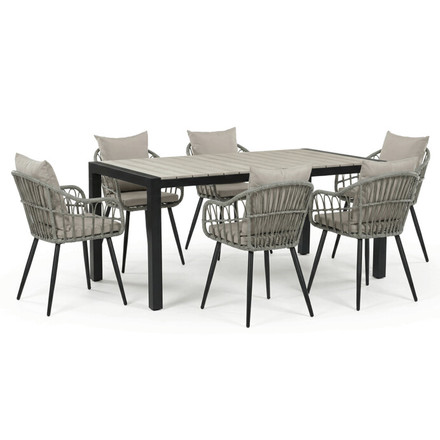 Zahradní stůl Autronic 160x90cm, hliník, polywood, černá, AZT-S1514 BK (5)