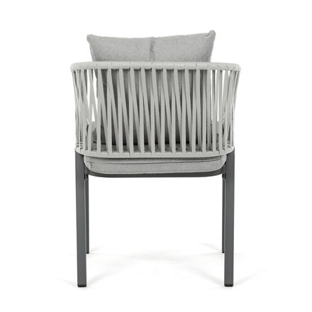 Zahradní židle Autronic kov, polyratan, šedá, AZC-S1430 GREY (5)