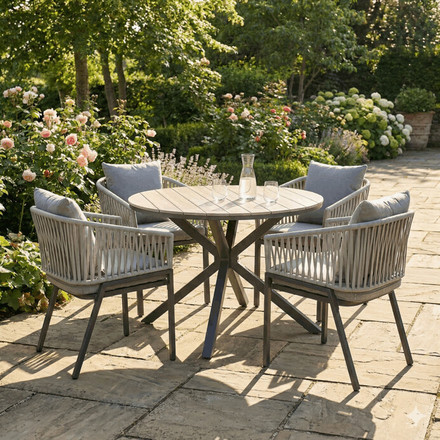 Zahradní stůl Autronic 110x110cm, hliník, polywood, šedá, AZT-S1430 GREY (1)