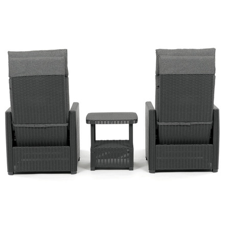 Zahradní set Autronic 1+2, polyratan, šedá, AZS-L2665 GREY (9)