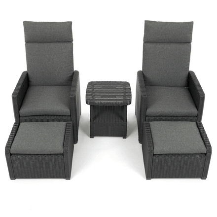 Zahradní set Autronic 1+2, polyratan, šedá, AZS-L2665 GREY (10)