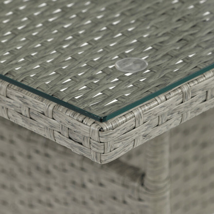 sestava zahradního nábytku Autronic 100x60x69cm, polyratan, šedá, AZS-A1442 GREY (14)