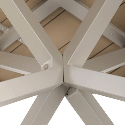 Zahradní stůl Autronic 110x110cm, hliník, polywood, béžová, AZT-S1430 CRM (9)