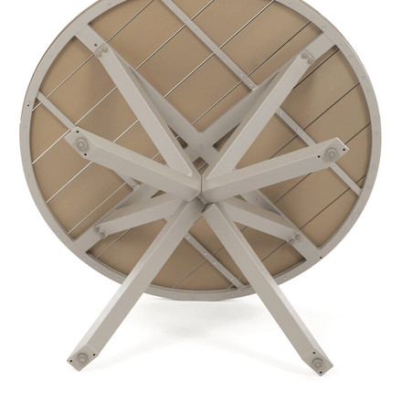 Zahradní stůl Autronic 110x110cm, hliník, polywood, béžová, AZT-S1430 CRM (8)