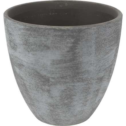 Keramické květináče ProGarden KO-066900340 sada 3 ks šedá (1)