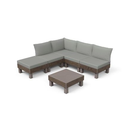 Zahradní nábytek Keter Elements 5místný modulární set walnut