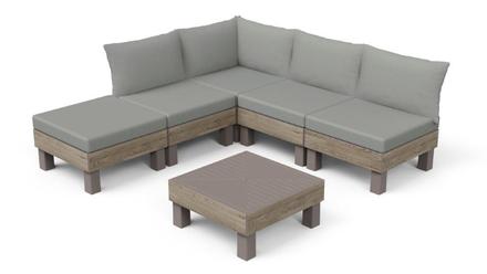 Zahradní nábytek Keter Elements 5místný modulární set ashwood