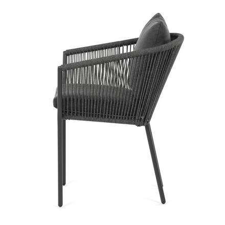 Zahradní židle Autronic hliník, látka, šedá, AZC-C1179 GREY (3)