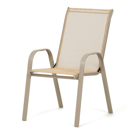 Zahradní židle Autronic kov, síťovina, krémová, AZC-C1000 CRM