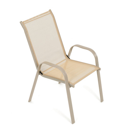 Zahradní židle Autronic kov, síťovina, krémová, AZC-C1000 CRM (9)