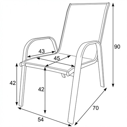 Zahradní židle Autronic kov, síťovina, krémová, AZC-C1000 CRM (11)