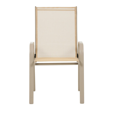 Zahradní židle Autronic kov, síťovina, krémová, AZC-C1000 CRM (2)