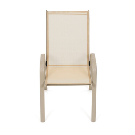 Zahradní židle Autronic kov, síťovina, krémová, AZC-C1000 CRM (6)