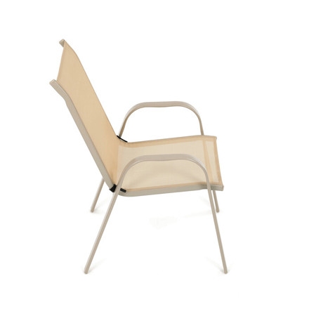 Zahradní židle Autronic kov, síťovina, krémová, AZC-C1000 CRM (8)