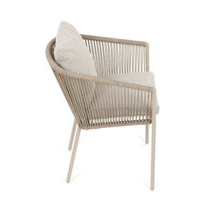 Zahradní židle Autronic hliník, látka, béžová, AZC-C1179 CRM (8)