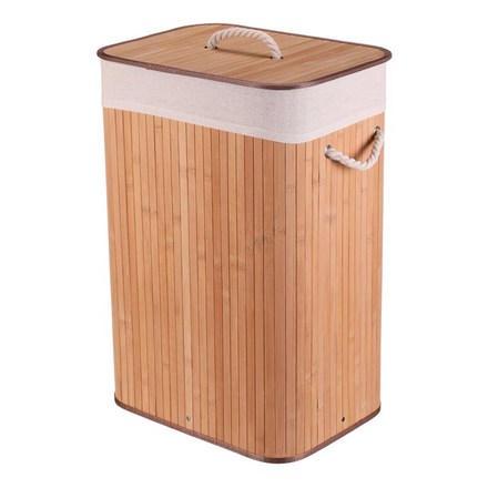 Koš prádelní Autronic bambusový, s víkem, přírodní (DB2001 NAT)