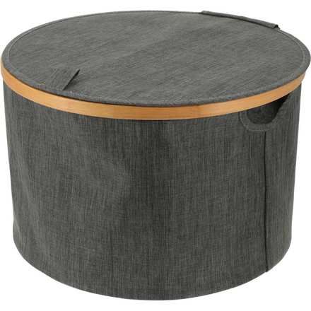 Koš na prádlo Bathroom Solutions KO-170495160 s bambusovým okrajem kulatý 38  x  24,5 cm (1)