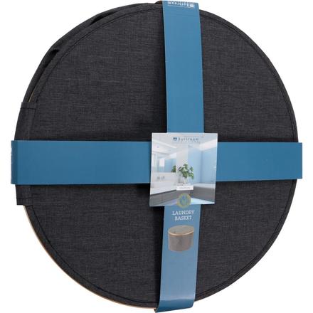 Koš na prádlo Bathroom Solutions KO-170495160 s bambusovým okrajem kulatý 38  x  24,5 cm (2)