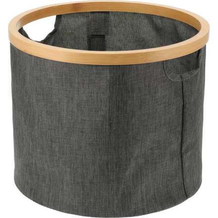 Koš na prádlo Bathroom Solutions KO-170495150 s bambusovým okrajem kulatý 30 x 25 cm (1)
