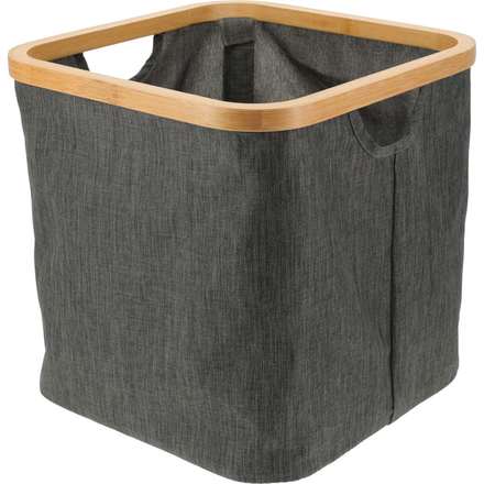 Koš na prádlo Bathroom Solutions KO-170495130 s bambusovým okrajem čtvercový 30 x 30 cm (1)