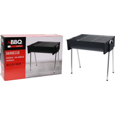 Gril na dřevěné uhlí BBQ KO-C83000330 hranatý 44 x 32 cm