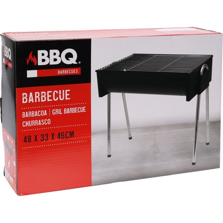 Gril na dřevěné uhlí BBQ KO-C83000330 hranatý 44 x 32 cm (2)