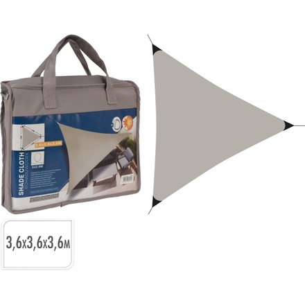 Stínící plachta ProGarden KO-C46400610 trojúhelník 3,6 x 3,6 x 3,6 m šedohnědá