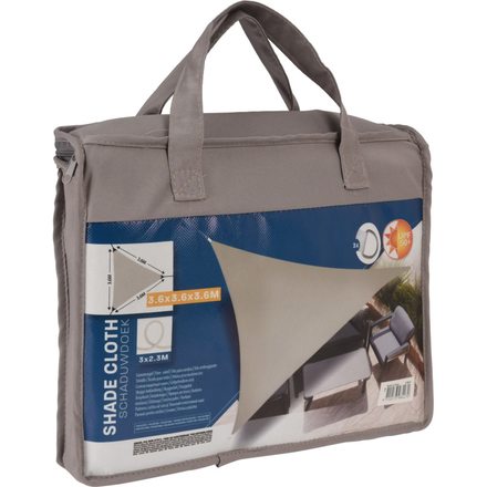 Stínící plachta ProGarden KO-C46400610 trojúhelník 3,6 x 3,6 x 3,6 m šedohnědá (2)