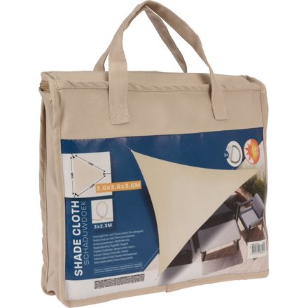 Stínící plachta ProGarden KO-C46400600 trojúhelník 3,6 x 3,6 x 3,6 m cm krémová (2)