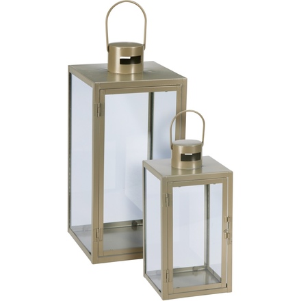 Lucerna ProGarden KO-NB1251580 kovová sada 2 ks 18 / 14 cm zelená (1)