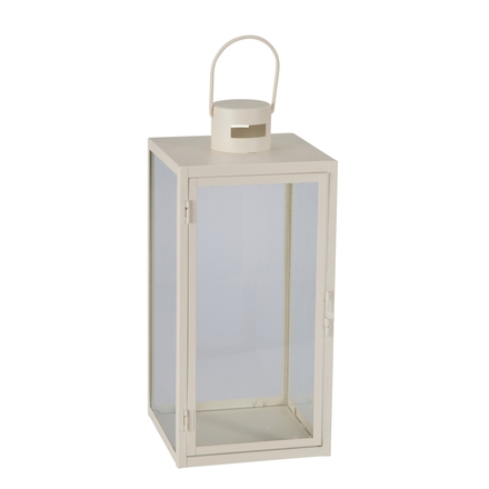 Lucerna ProGarden KO-NB1251570 kovová sada 2 ks 18 / 14 cm bílá