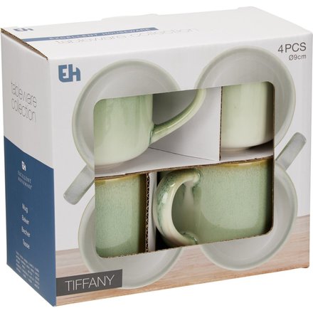 Sada hrnků Excellent KO-Q07000110 4 ks 332 ml zelená (2)