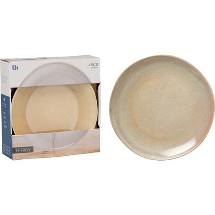 Talíř Excellent KO-Q07000040 mělký sada 4 ks pr. 28 cm béžová