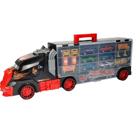 Hrací kufřík Excellent KO-S34497550 Truck sada autíček a dopravního značení 17 ks (1)