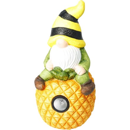 Zahradní dekorace ProGarden KO-795250820anan trpaslík na ananasu 20 x 39 cm solární