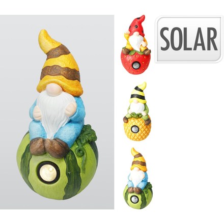 Zahradní dekorace ProGarden KO-795250820anan trpaslík na ananasu 20 x 39 cm solární (1)