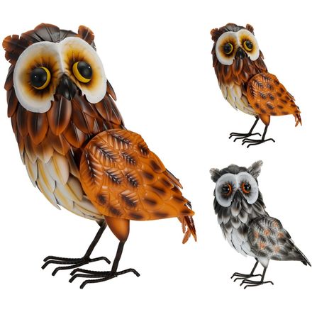 Zahradní dekorace ProGarden KO-558000130hne sova 37 cm hnědá (1)