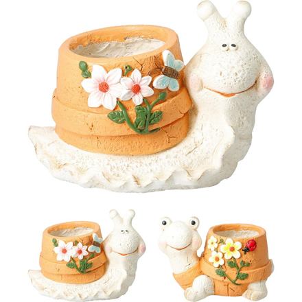 Květináč ProGarden KO-095242490snek dekorativní šnek 21 cm (1)