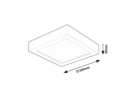 Přisazené svítidlo Rabalux 71208 SHAUN2 15W, 1480lm, 3000K, 165x165mm, bílá (3)