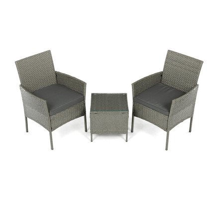 Zahradní set Autronic 1+2, polyratan, šedá, AZS-A1102 GREY (6)